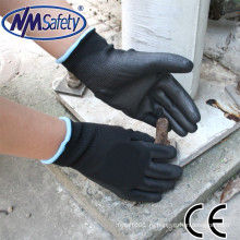 NMSAFETY 13 калибровочных перчатки с черным полиуретановым покрытием садовые перчатки в лучшем качестве